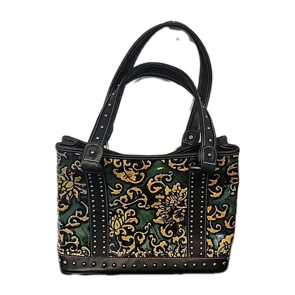 Montana West Concealed Carry Western Tote Leather Embroidered Purse Handbag - Picture 6 of 12